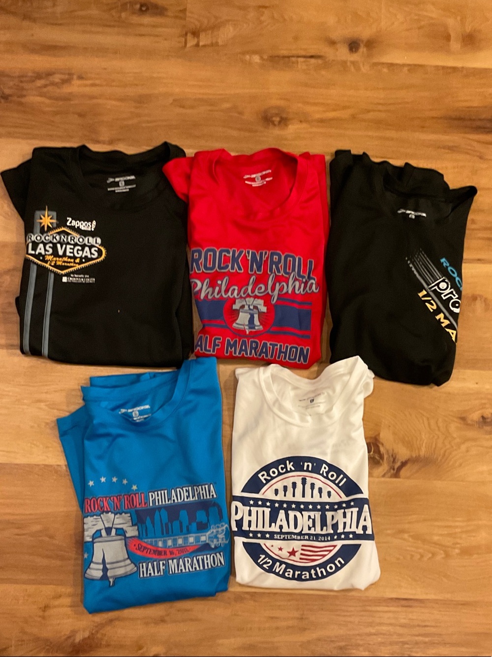 5 Men’s Rock ‘n’ Roll 1/2 Marathon Performance T-Shirts